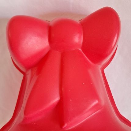 Christmas BELL BOW JELLO MOLD Jell-o Chocolate Plastic Bow Gelatin