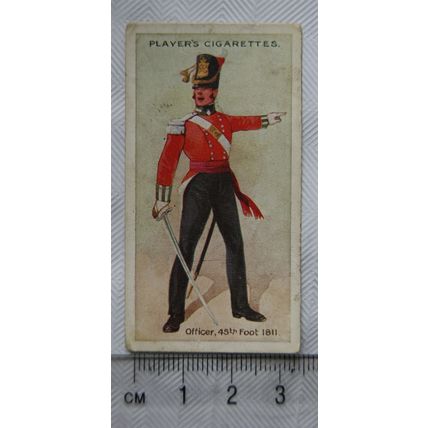 1912 Players Regimental Uniforms 33 Sherwood Foresters 3, Officer 45th Foot 1811