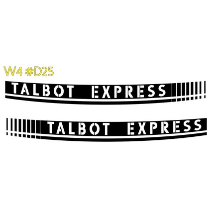 2 x Campervan Motorhome Decal Talbot Express DECAL, GRAPHIC, STICKER #D25