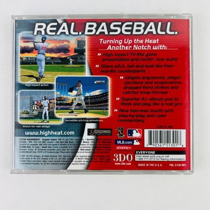 High Heat Major League Baseball 2002 PC CD-Rom 3DO Game Software
