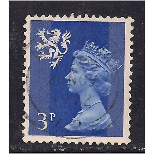 Scotland GB 1971 QE2 3p Ultramarine 2 band SG S15.(H548 )