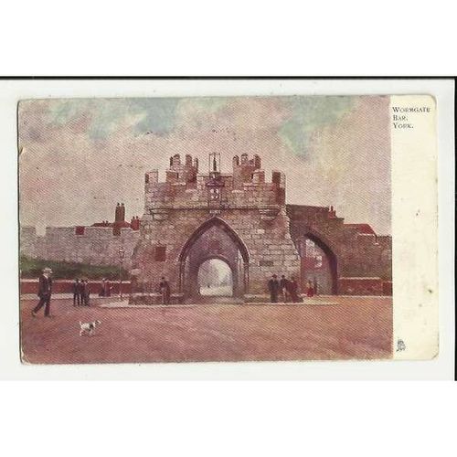 6404 YORK Wormgate Bar Tuck Oilette Postcard