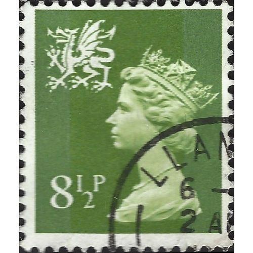 WALES, Queen Elizabeth II Machin, dull green 1975, 8½p, #3