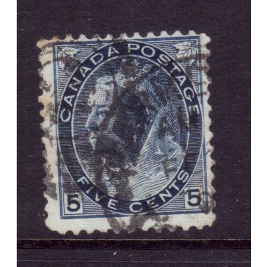 CANADA 1898 SG 158 5c PRUSSIAN BLUE FINE USED#4