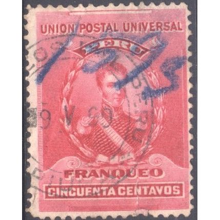 Peru 1896 - SG345 - 50c red - General de la Mar - used