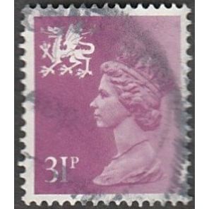 1971-92 Wales Regional Machin Definitives, 31p. Value.Bright Purple. Good Used