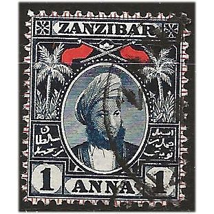 Zanzibar 1896 SG157 1a Indigo Fine Used. ..