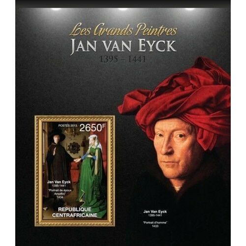 CENTRAL AFRICA 2013 SHEET MNH JAN VAN EYCK ART PAINTINGS ARTE PINTURAS 1A