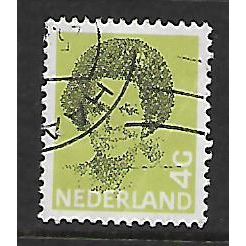 NETHERLANDS 1981 QUEEN JULIANA 4G GREEN AND BLACK SG 1385 FINE USED