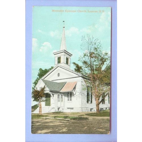 New York Luzerene Methodist Episcopal Church View Small Old Wooden Church ~292