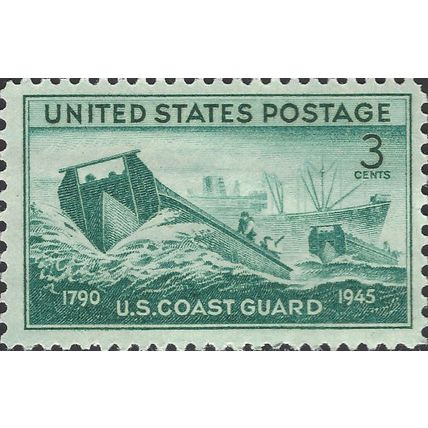 USA, SHIP, US Coastguard, green 1945, 3c