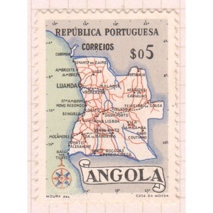 Angola 1955 - SG511 - $0.50 Angola Map MH 2