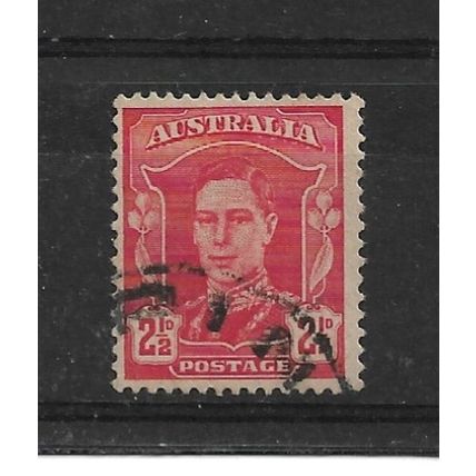 Australia.SG206 2 1/2d King George VI (Scarlet).Fine Used.Dec21n