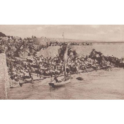 Weston Super Mare Fishing Net Broken Sail Anchor Head Antique Postcard