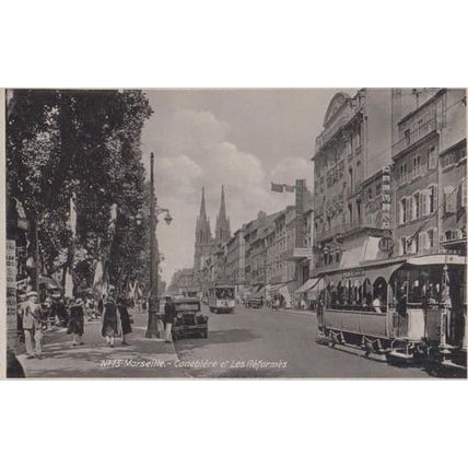Marseille Regatta Bus French Real Photo Postcard