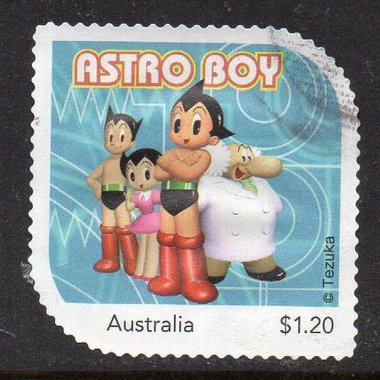 AUSTRALIA: 2023 ASTRO BOY, TEZUKA PRODUCTIONS, USED SELF-ADHESIVE MYSTAMP 001/2