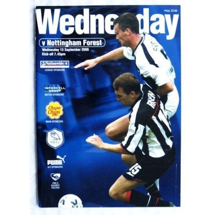 2000 programme Sheffield Wednesday v. Nottingham Forest