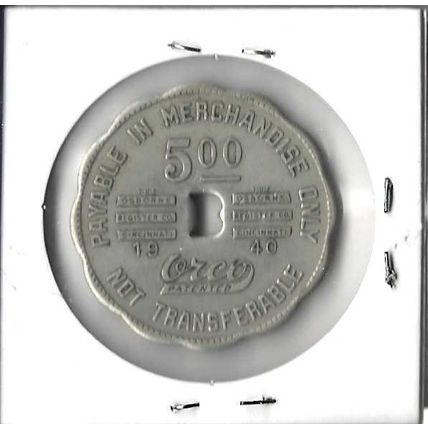 Bennedict Coal Co St. Charles VA. 5.00 cent Medal XF
