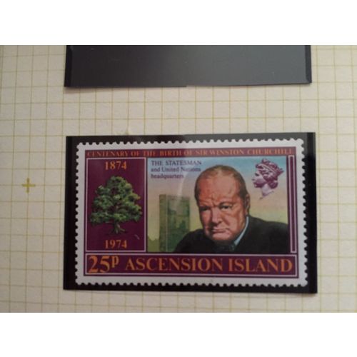 Ascension 1974 Churchill 25p Statesman UN Unmounted Mint NHM SG 183 Sc 182 stamp
