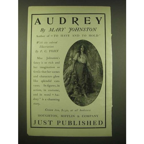 1902 Houghton, Mifflin & Company Ad - Audrey by Mary Johnston