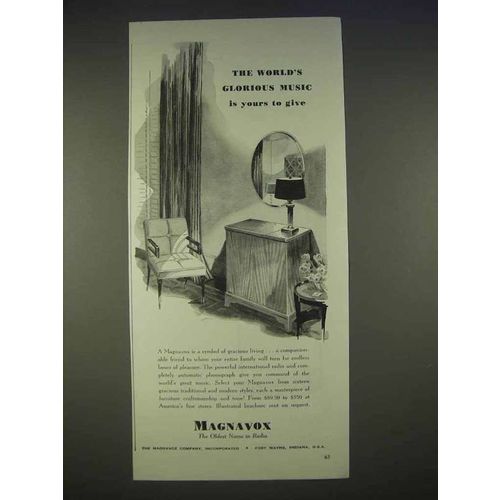 1940 Magnavox Radio Ad - World's Glorious Music
