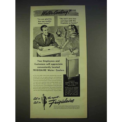 1940 Frigidaire Water Cooler Ad - Will Appreciate