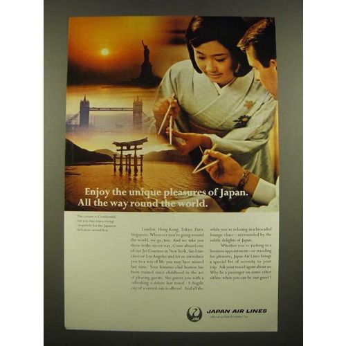 1969 JAL Japan Air Lines Ad - Enjoy the Unique Pleasures of Japan