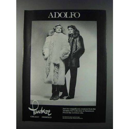 1981 Adolfo Fur Collection at Handmoor Ad