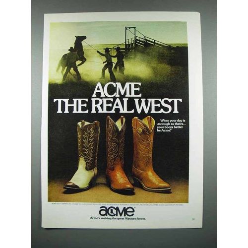 1981 Acme Boots Ad - Acme The Real West