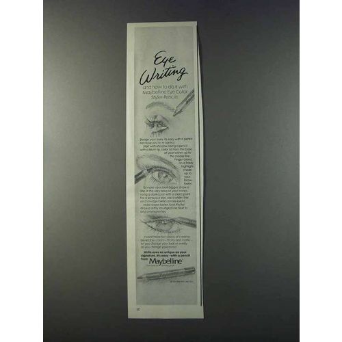 1981 Maybelline Eye Color Styler-Pencils Ad - Writing