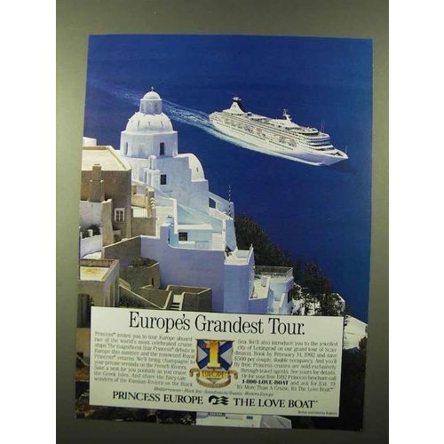 1991 Princess Cruise Ad - Europe's Grandest Tour
