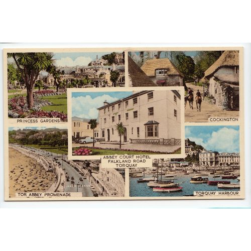 Abbey Court Hotel Falkland Road Torquay Devon Postcard