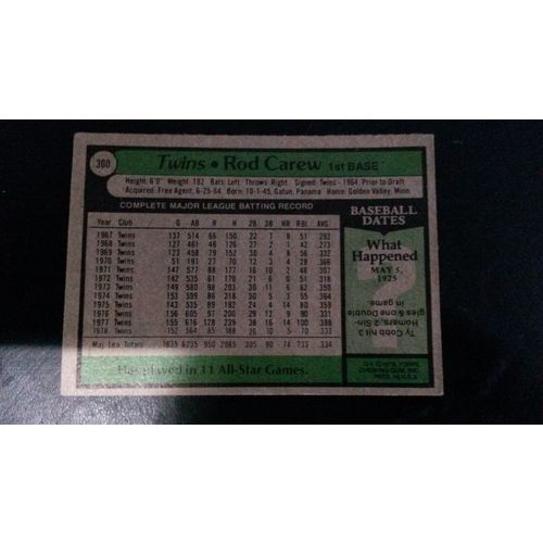 1979 Topps Card # 300 Rod Carew Good (2) Minnesota Twins