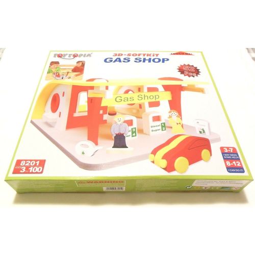 52 Piece 3D Petrol Station Kids Toys Games Creative Activity Softkit