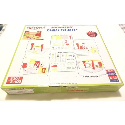 52 Piece 3D Petrol Station Kids Toys Games Creative Activity Softkit