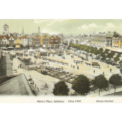 Repro of Market Place Salisbury Wiltshire Postcard (WL77957)