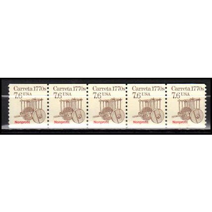 2255 7.6c Carreta Fine MNH Dry Gum PNC 1/5 X2972