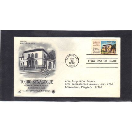 FDC Art Craft 2017 20c Touro Synagogue (Cachet-Type/A) CV42954