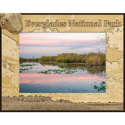 Everglades National Park Laser Engraved Wood Picture Frame (3 x 5)