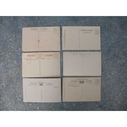 6 old Scottish (Scotland) Postcards – Trossachs, Glasgow University, Edinburgh.