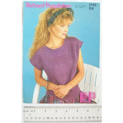 Vintage: Richard Poppleton 2193 sleeveless sweater, DK, 81-97 cm, 32-38 inch