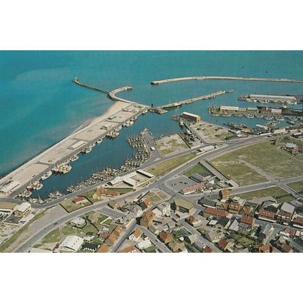 Hirtshals 1980s Aerial Denmark Postcard
