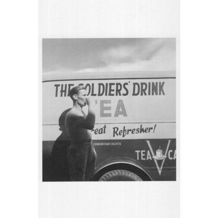 Red Cross WW2 Military Tea Wagon at Calcutta Airport India Postcard