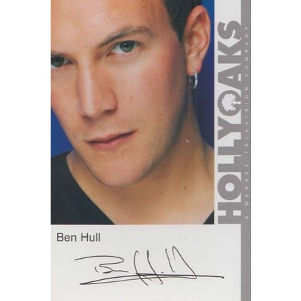 Ben Hull Hollyoaks Vintage Official Rare Cast Card Photo