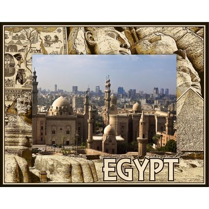 Egypt Laser Engraved Wood Picture Frame Landscape (4 x 6)