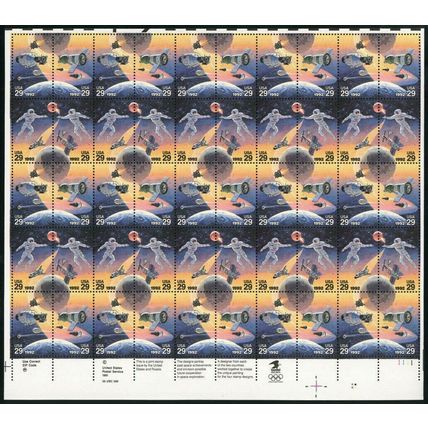 Space Accomplishments Sheet of Fifty 29 Cent Postage Stamp Scott 2631-34