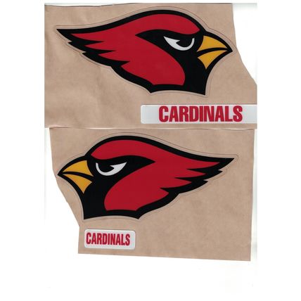 ARIZONA CARDINALS FULL SIZE FOOTBALL HELMET DECALS W/BUMPERS