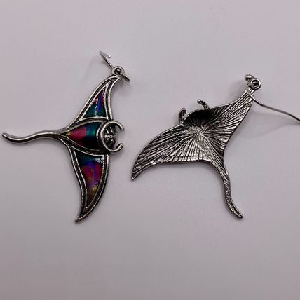 Earrings Colorful Manta Ray Dangle Earrings #665