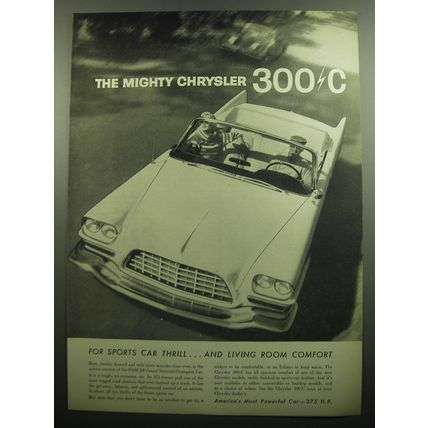 1957 Chrysler 300-C Convertible Ad - For sports car thrill
