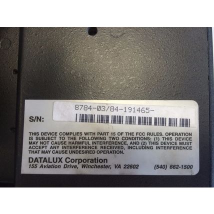 DATALUX E89980 Sunf PU 2919,8784-03/84-191465 MICROTOUCH OPERATOR TOUCHSCREEN,CR